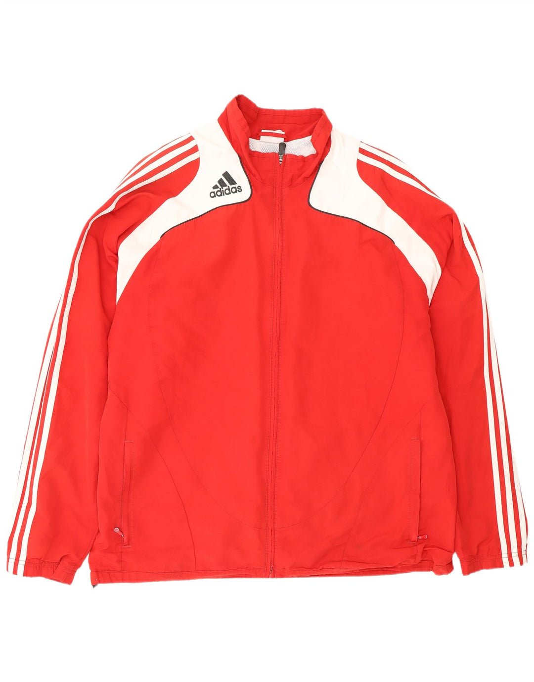 ADIDAS Regnjakke til mænd UK 48/50 XL Rød Colourblock Polyester