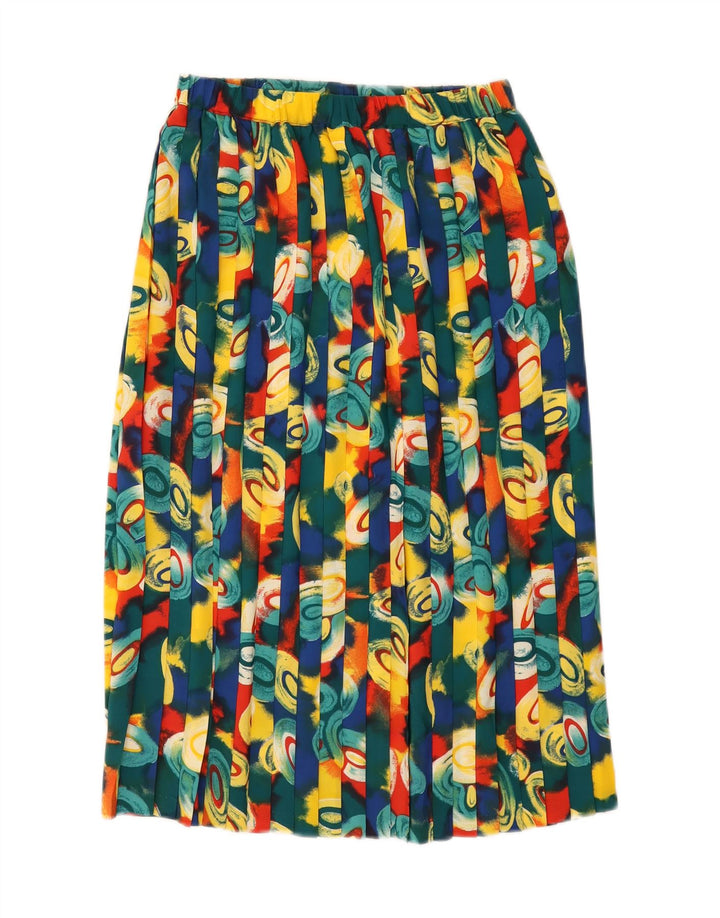 VINTAGE Womens Pleated Skirt W26 Small  Multicoloured Geometric Vintage Vintage and Second-Hand Vintage from Messina Hembry 