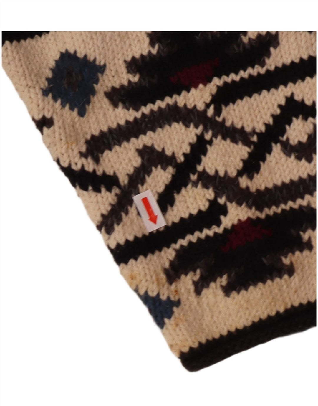 Vintage Kvinders Grafisk Cardigan Sweater UK 10 Small Multicolored Bohemian