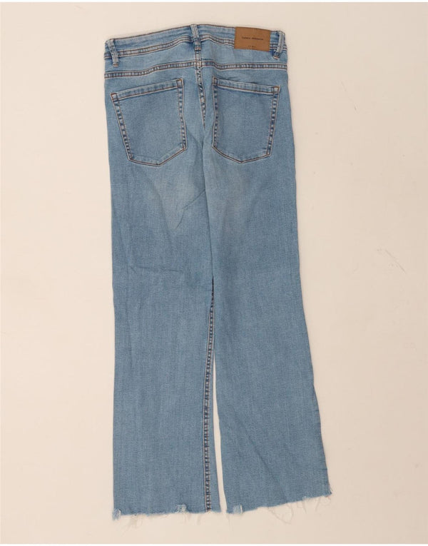 Zara Dame Trafaluc Crop Bootcut Jeans EU 36 XS W26 L24 Blå