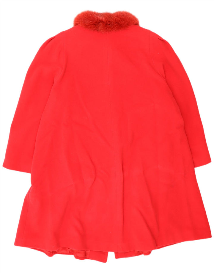 Vintage oversize overfrakke til kvinder IT 44 Medium rød uld