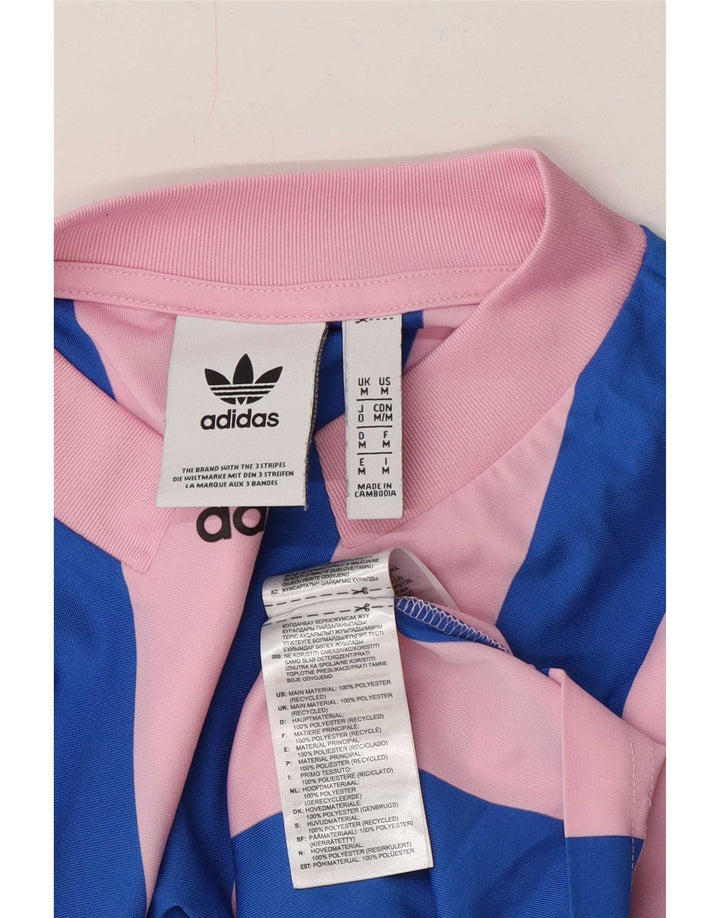 Adidas Grafisk T-shirt top mellem lyserød stribet polyester til mænd
