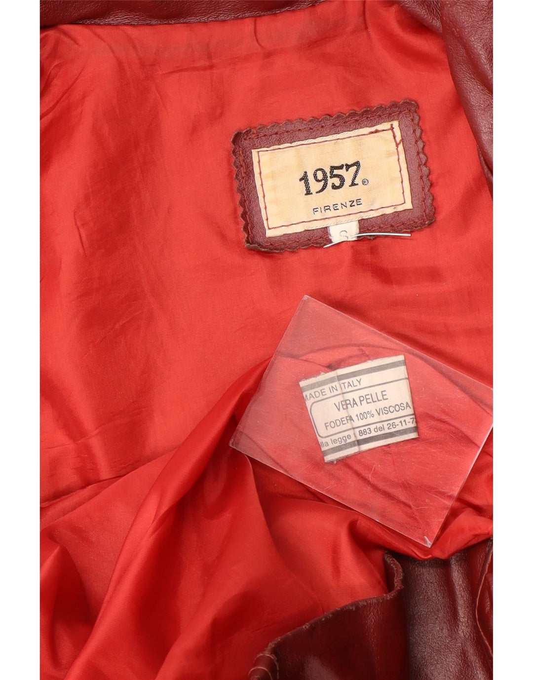 Vintage læderjakke til kvinder UK 10 Small Burgundy læder