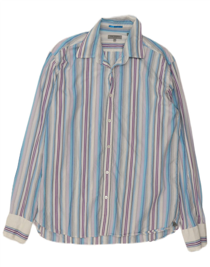 Ted Baker herreskjorte str. 5 XL Flerfarvet stribet bomuld
