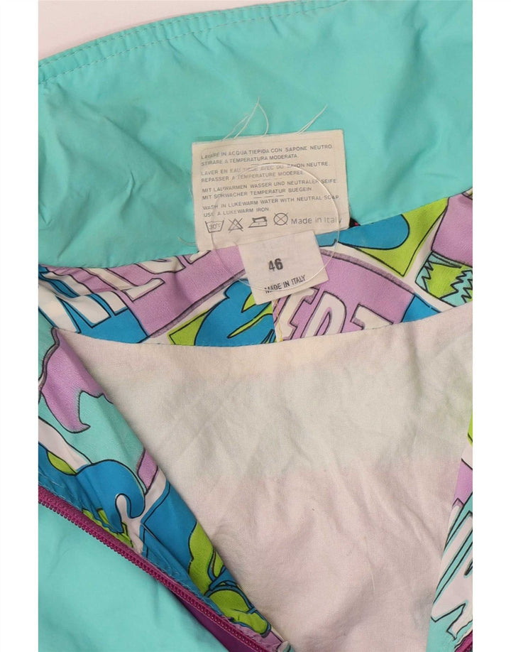 Undskyld Dame Grafisk Anorak Jakke IT 46 Stor Flerfarvet Retro