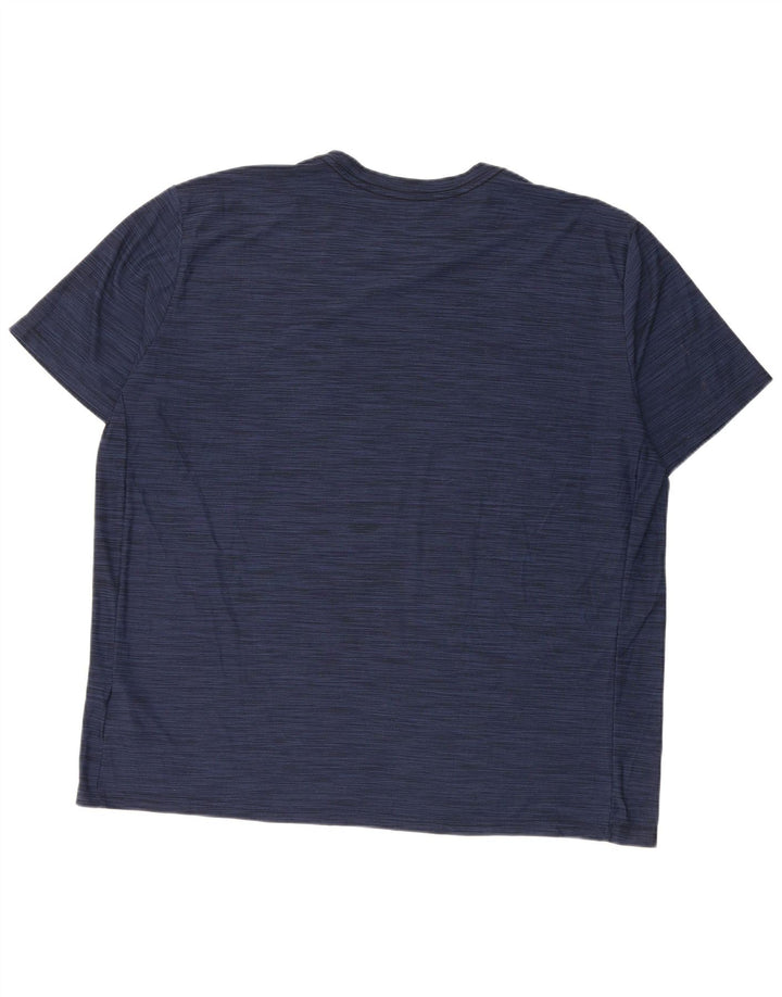 Nike Dri Fit T-shirt top til mænd 2XL marineblå flækket polyester