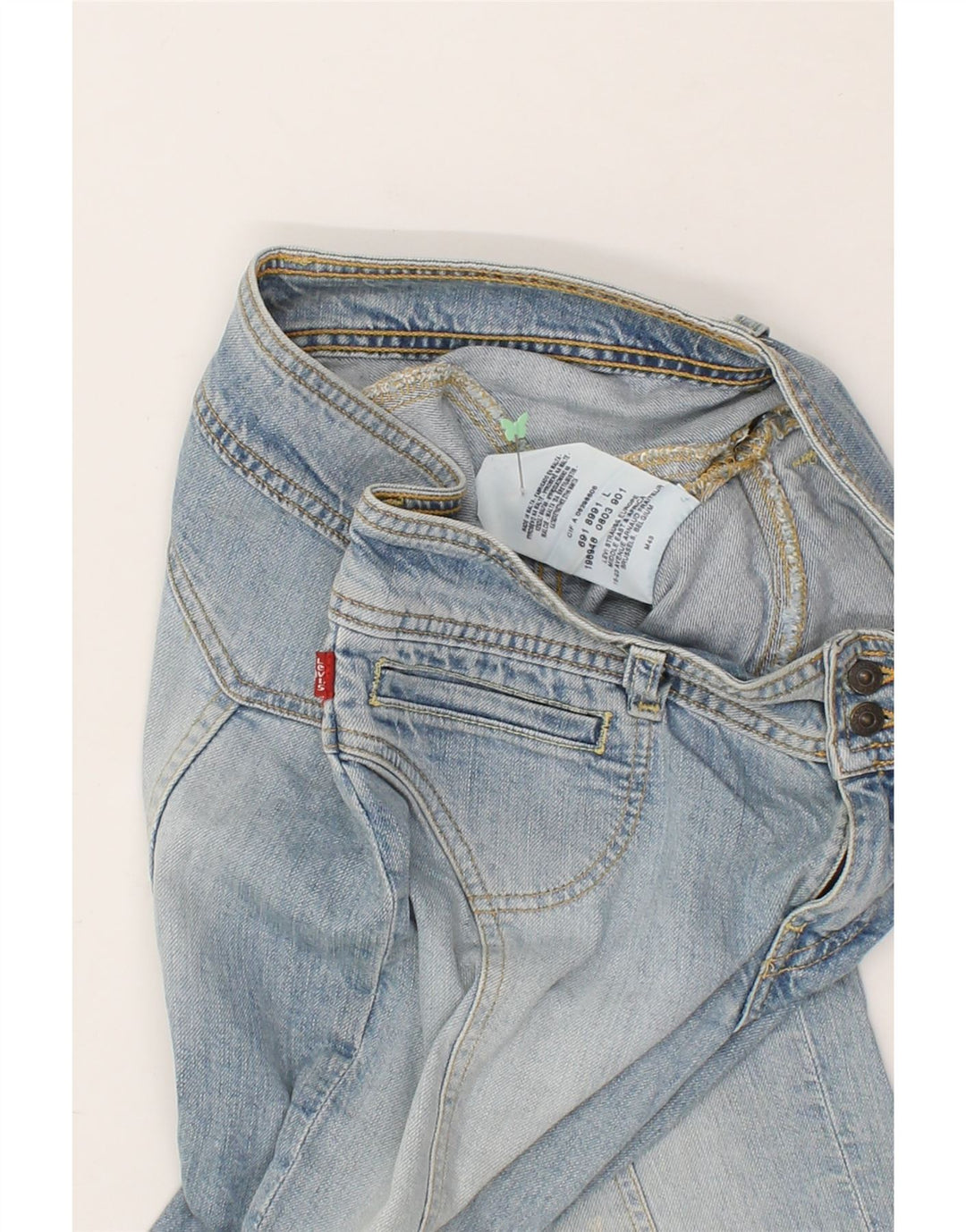 LEVI'S Womens Bermuda Denim Shorts Large W32  Blue Cotton Vintage Levi's and Second-Hand Levi's from Messina Hembry 