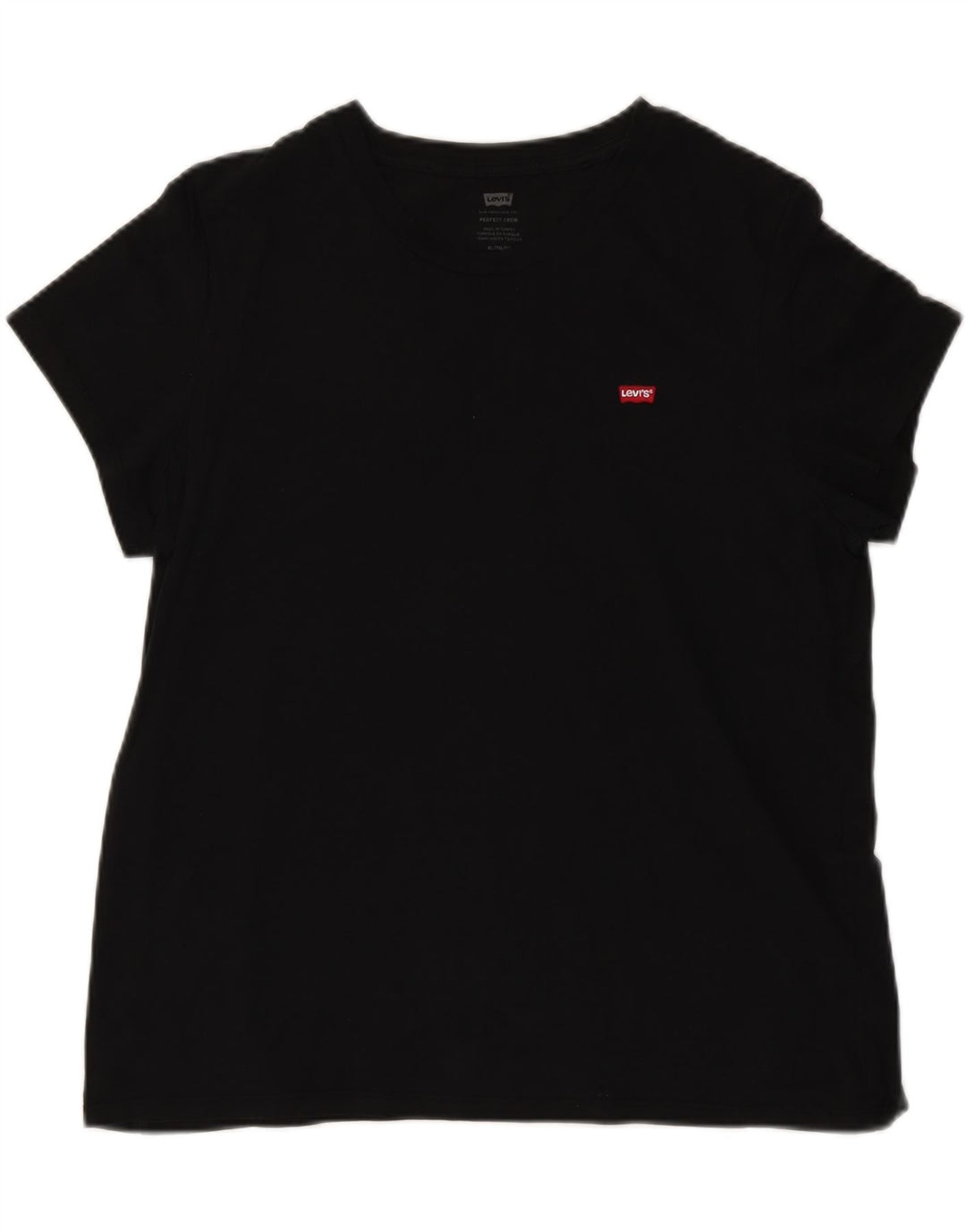 LEVI'S Womens T-Shirt Top UK 18 XL Black Vintage Levi's and Second-Hand Levi's from Messina Hembry 