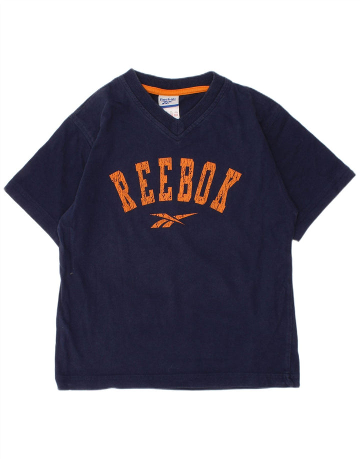Reebok Boys Grafisk T-Shirt Top 5-6 år Marineblå