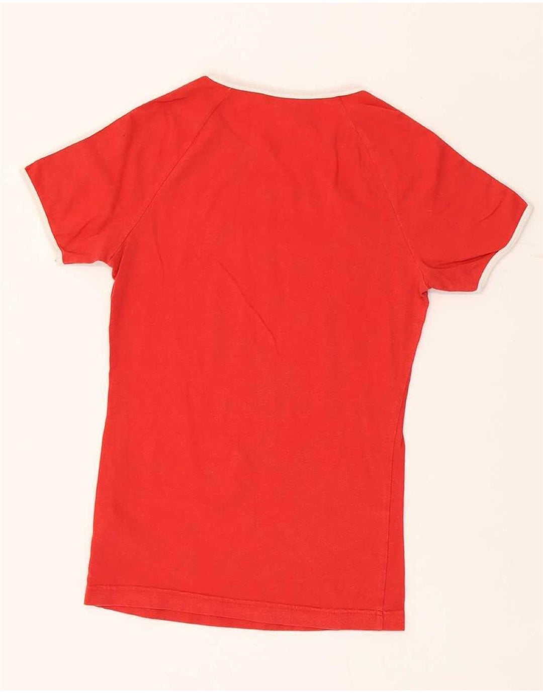 Adidas Dame T-Shirt Top EU 38 Medium Rød Bomuld