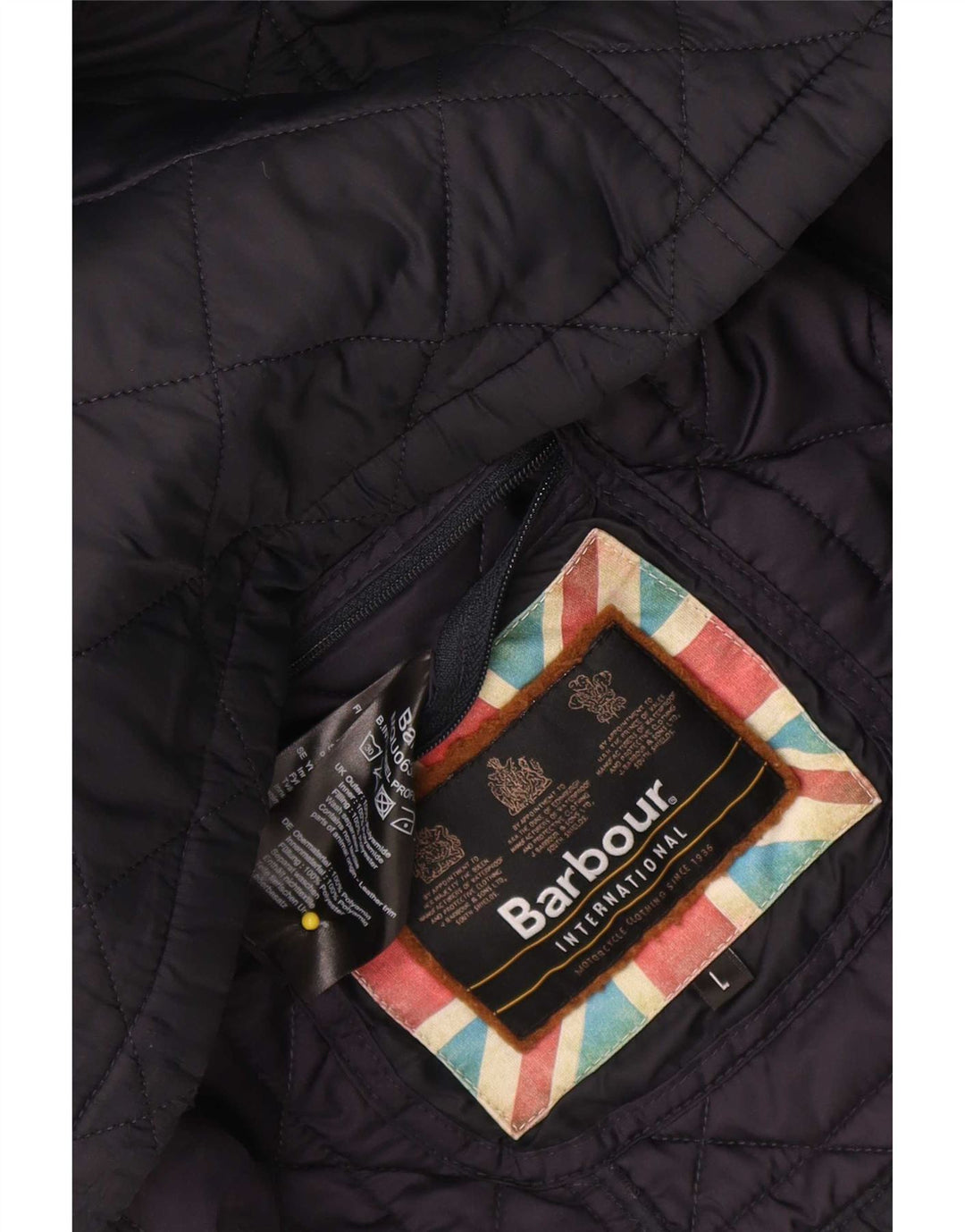 Barbour Herre quiltet jakke UK 40 Stor marineblå polyamid