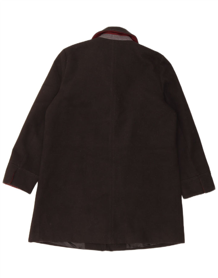 Topshop Dame Overfrakke UK 12 Medium Sort Polyester