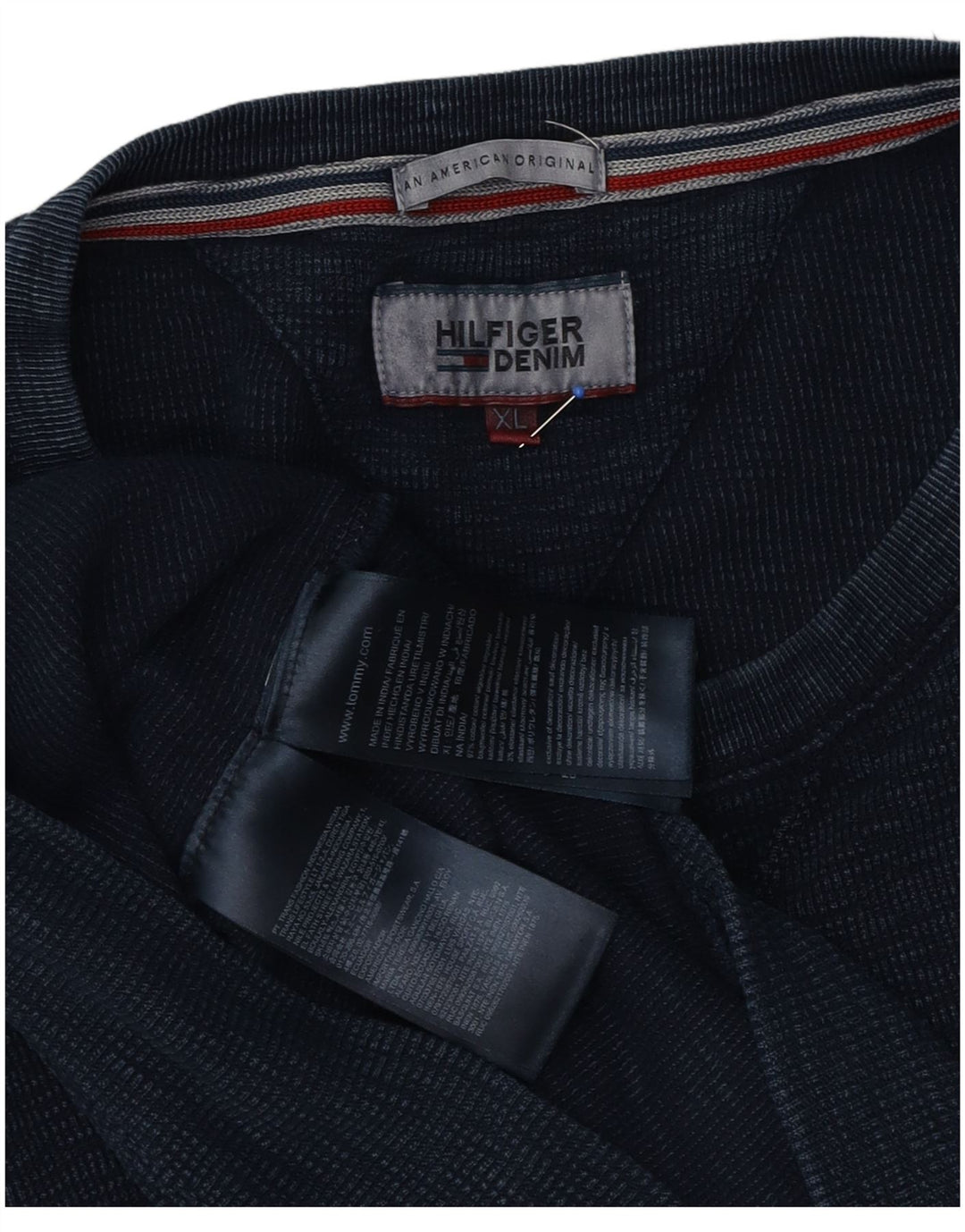 Tommy Hilfiger Herre Sweatshirt Jumper XL Marineblå Bomuld