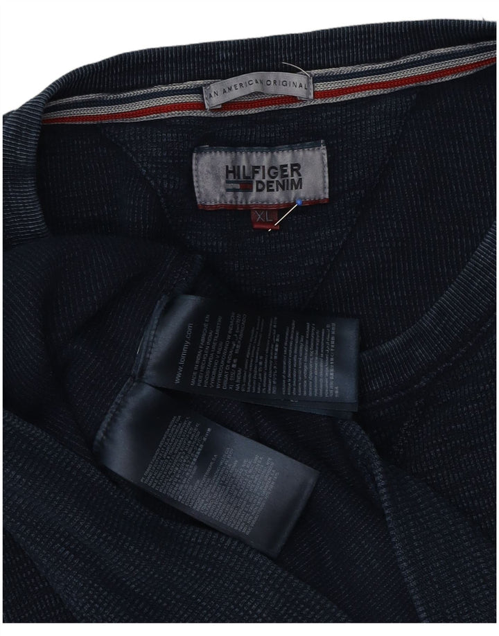 Tommy Hilfiger Herre Sweatshirt Jumper XL Marineblå Bomuld