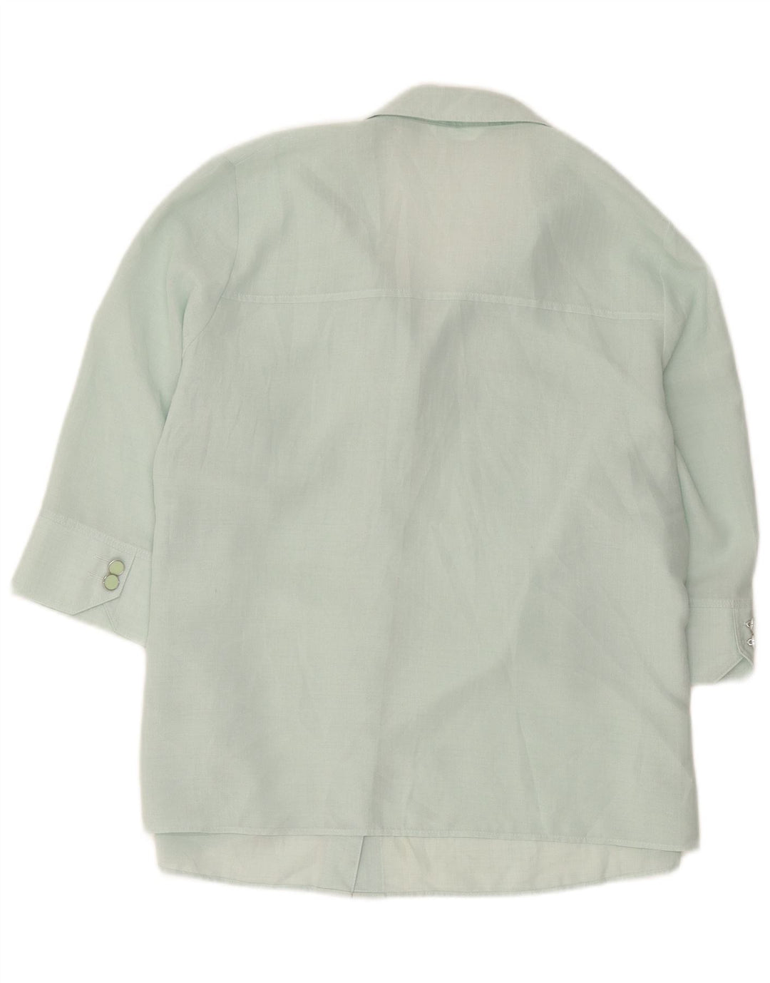 Marks & Spencer kortærmet skjorte til kvinder UK 20 2XL Grøn polyester