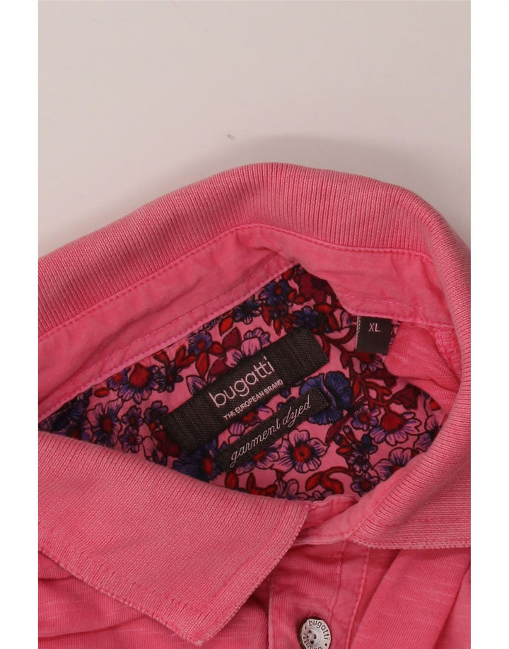 Bugatti Herre Garment Dyed Polo Shirt XL Pink