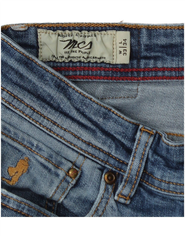 Marlboro Classics Straight Jeans til mænd W33 L34 Blå