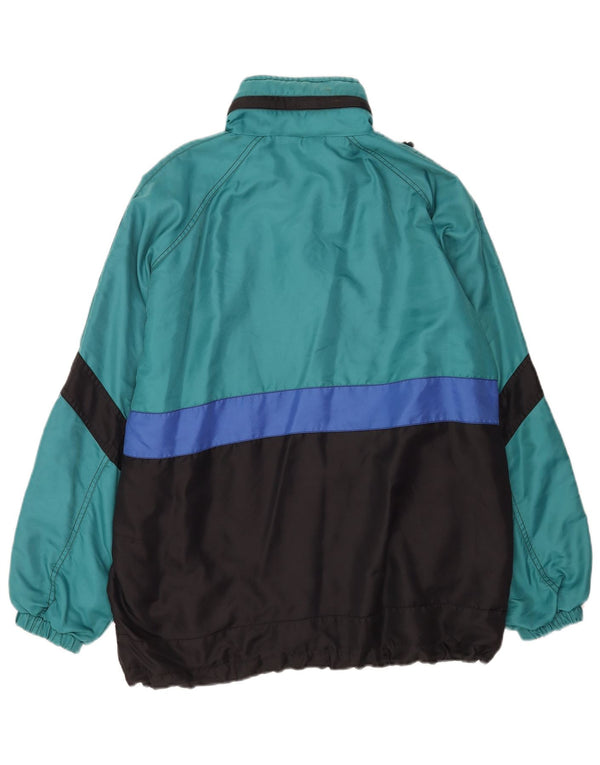 Shamp Herre Loose Fit Windbreaker Jacket UK 36 Small Blue Colourblock