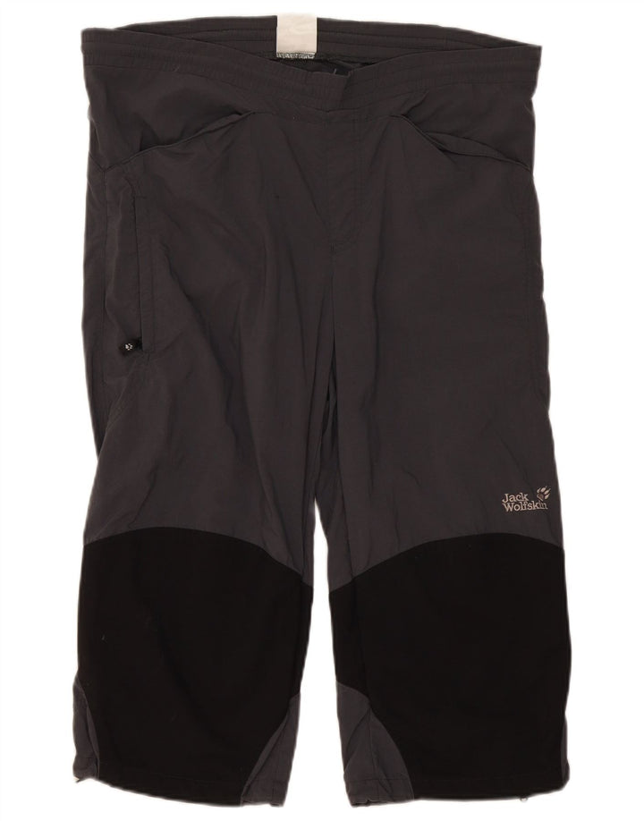 Jack Wolfskin Dame Capri Træningsdragt Bukser UK 14 Medium Grey Colourblock