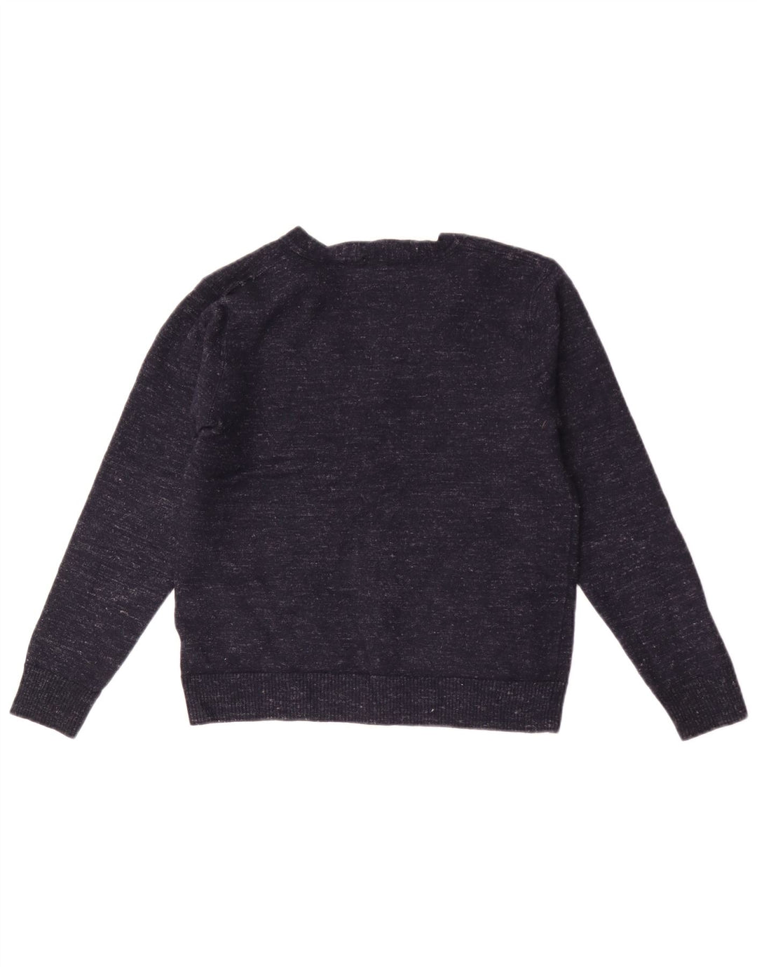 J. Crew Herre Slim Fit Cardigan Sweater Medium Marineblå Flecked Uld