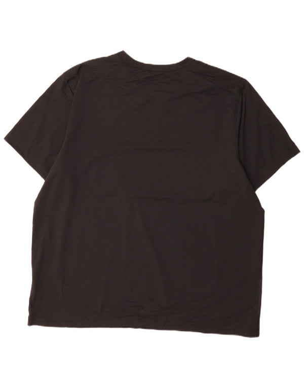 Nike Mens Dri Fit T-Shirt Top 2XL Black Polyester