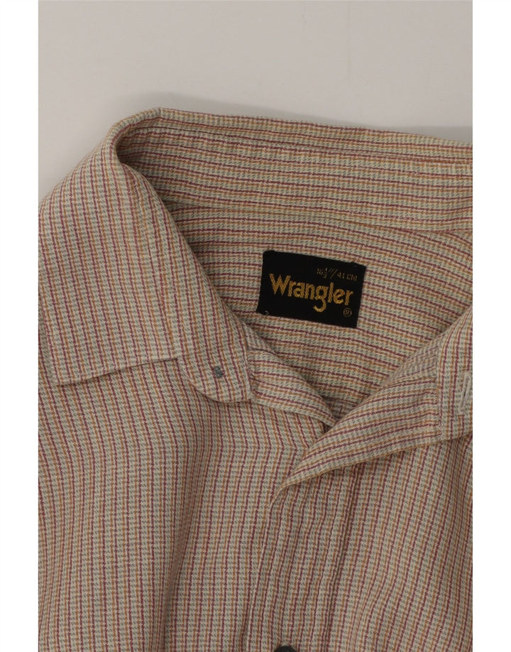 WRANGLER Flanellskjorte til mænd str. 16 1/2 41 Stor beige stribet