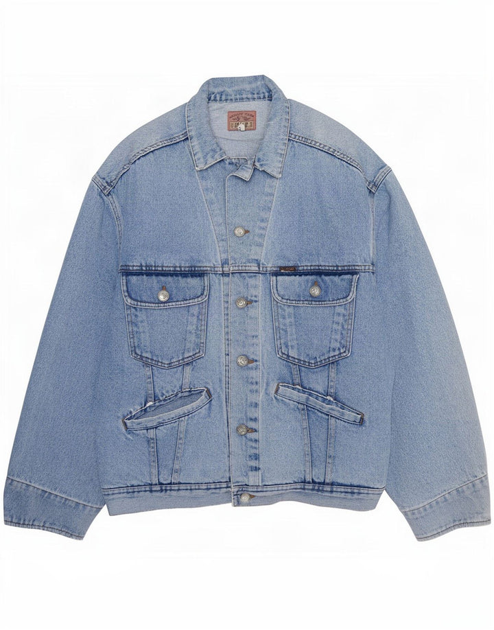 Rifle Herre Distressed Denim Jacket UK 42 XL Blå
