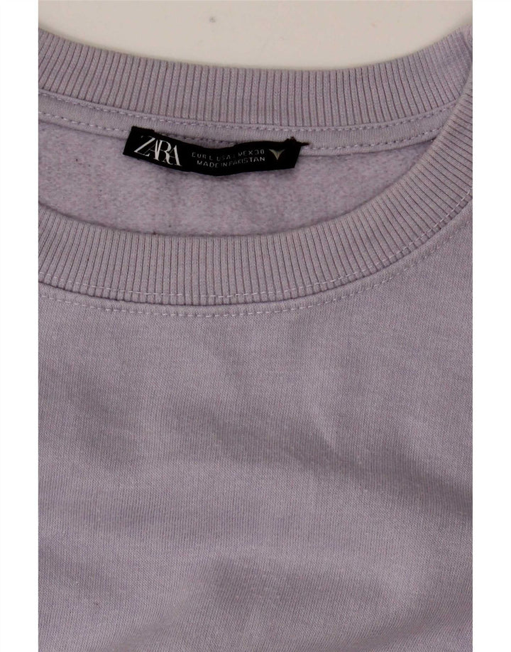 Zara Dame Sweatshirt Jumper UK 16 Large Purple