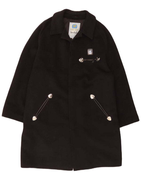 Piero Guidi Herre Overfrakke UK 44 2XL Sort Uld