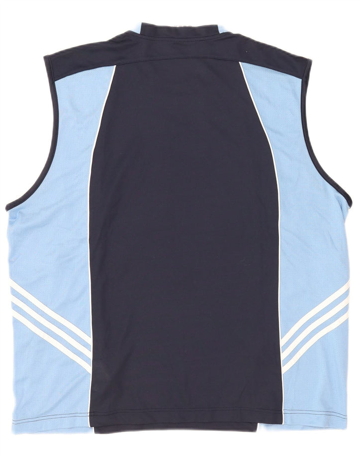 Adidas Herre Climacool Vest Top 2XL Navy Blue Colourblock Polyester