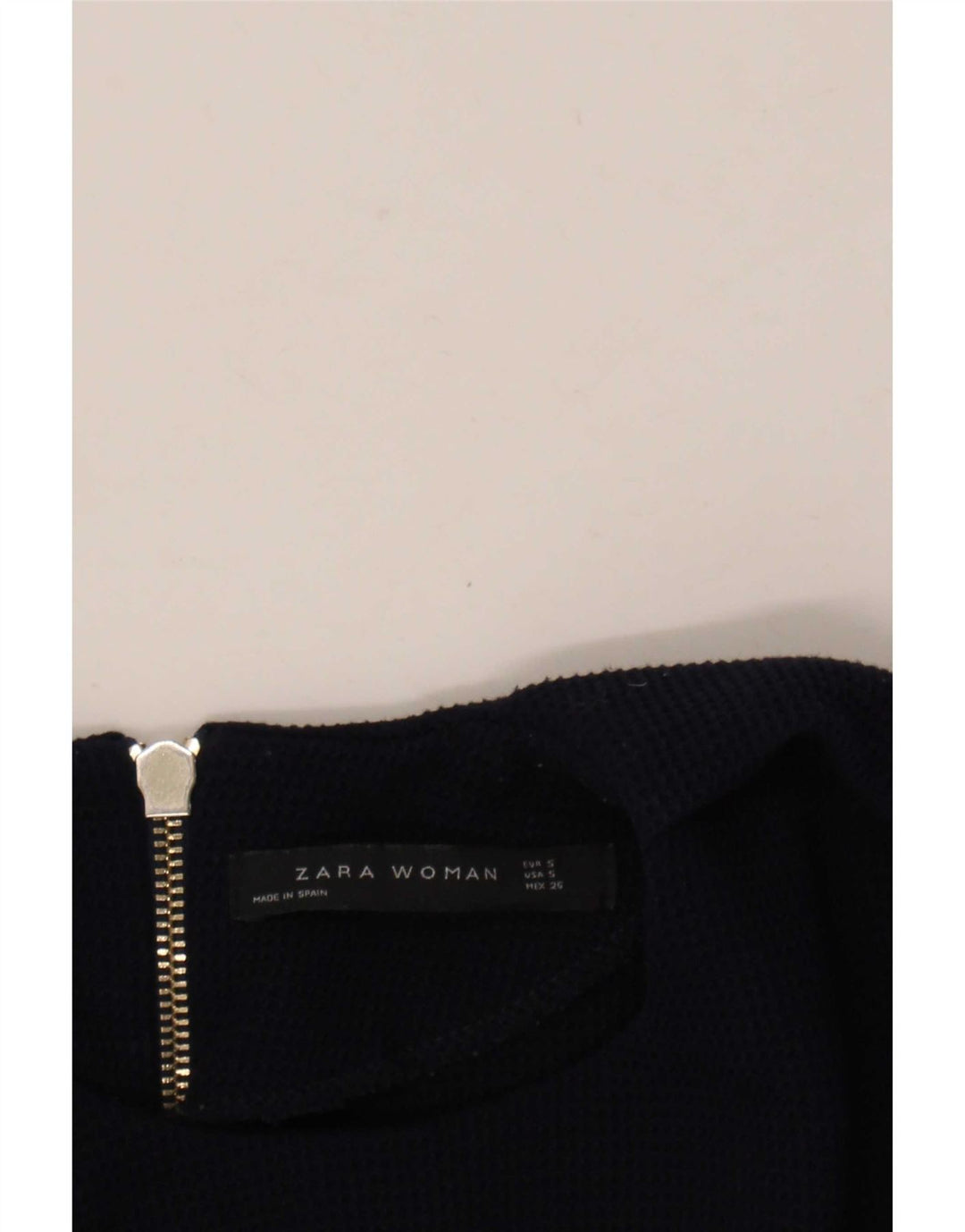 Zara Damebluse Top UK 10 Small Navy Blue