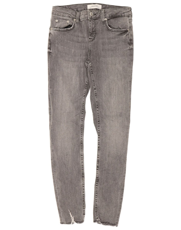Zara Dame Skinny Jeans EU 38 Small W28 L28 Grå Bomuld