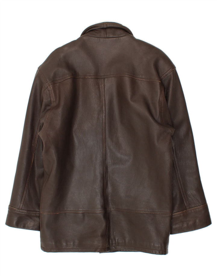 U.S. POSSE SKINS Mens Leather Jacket UK 36 Small Brown Leather Vintage U.S. Posse Skins and Second-Hand U.S. Posse Skins from Messina Hembry 