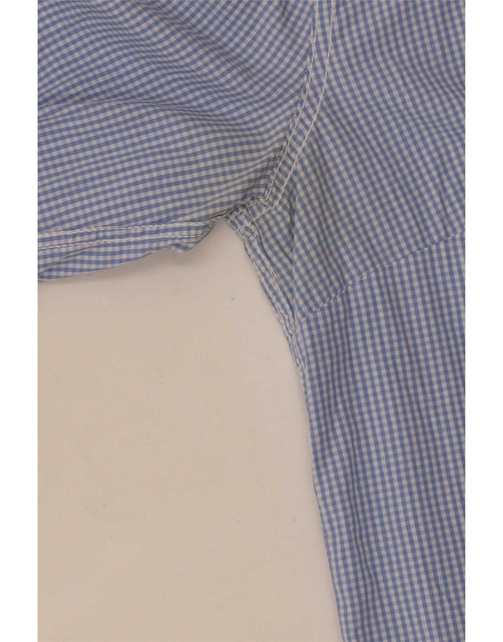 Benetton Dameskjorte UK 12 Medium Blue Gingham