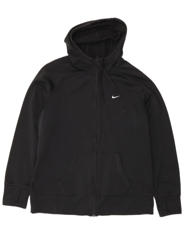 Nike Dame Therma-Fit Hættetrøje Sweater UK 18 XL Sort Polyester Sports