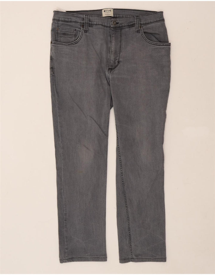 MUSTANG Mens Washington Slim Jeans W36 L32 Grey Cotton