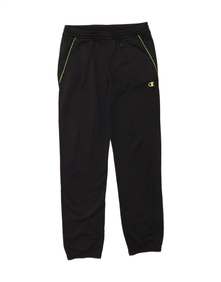 CHAMPION Boys Tracksuit Trousers Joggers 13-14 Years XL Black Polyester Vintage Champion and Second-Hand Champion from Messina Hembry 