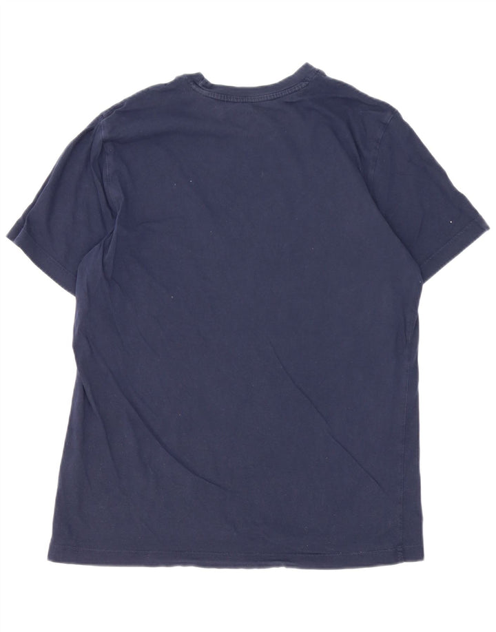 Reebok Herre grafisk T-shirt Top Stor marineblå bomuld