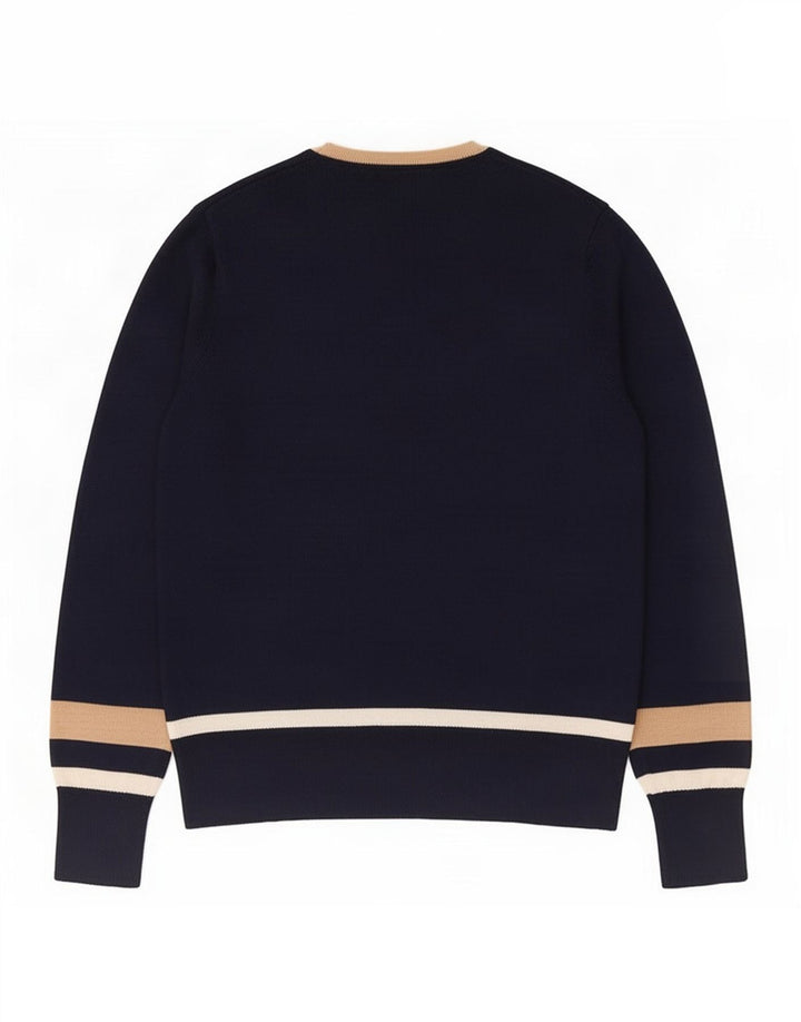 Marks & Spencer Dame V-hals sweater UK 12 Medium Navy Blue