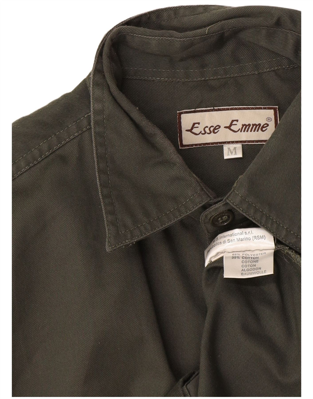 ESSE EMME Militærskjorte til mænd Medium Khaki Polyester