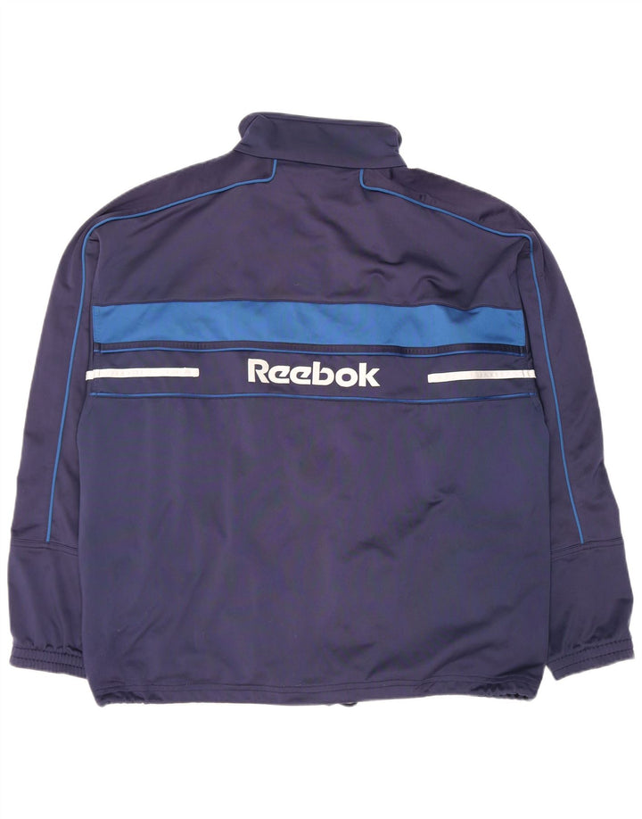 Reebok Herre grafisk træningsdragt Topjakke Medium Navy Blue Colourblock