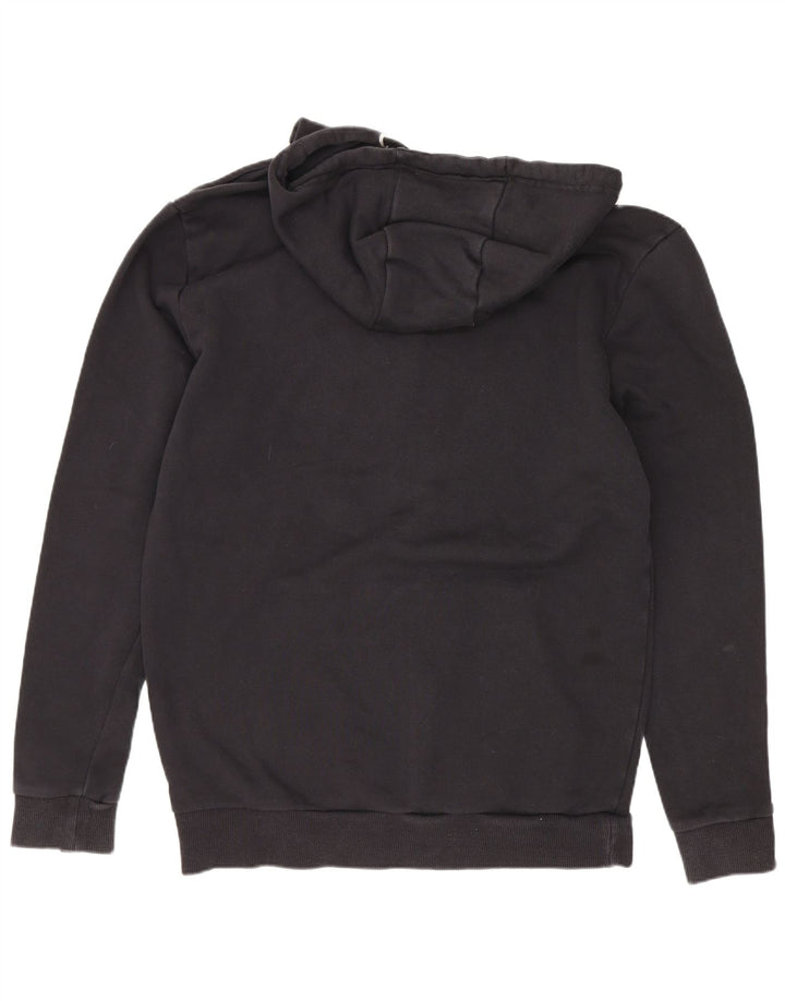 Ellesse Herre Grafisk Hoodie Jumper Medium Sort Bomuld