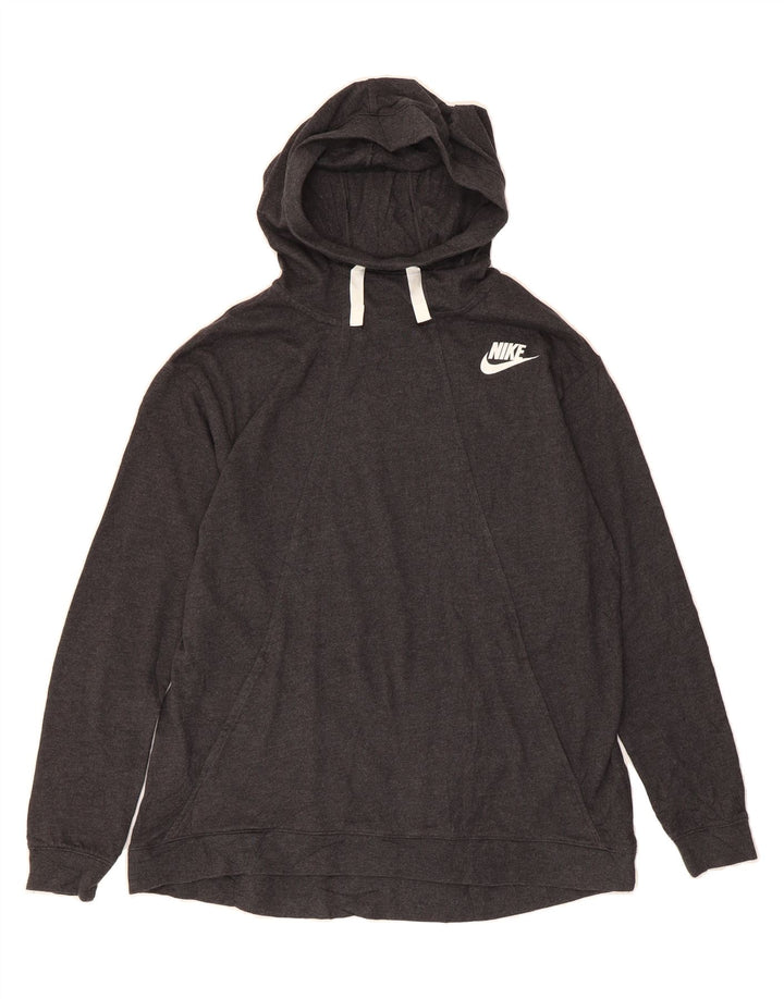 NIKE Mens Hoodie Jumper Large Grey Polyester Vintage Nike and Second-Hand Nike from Messina Hembry 