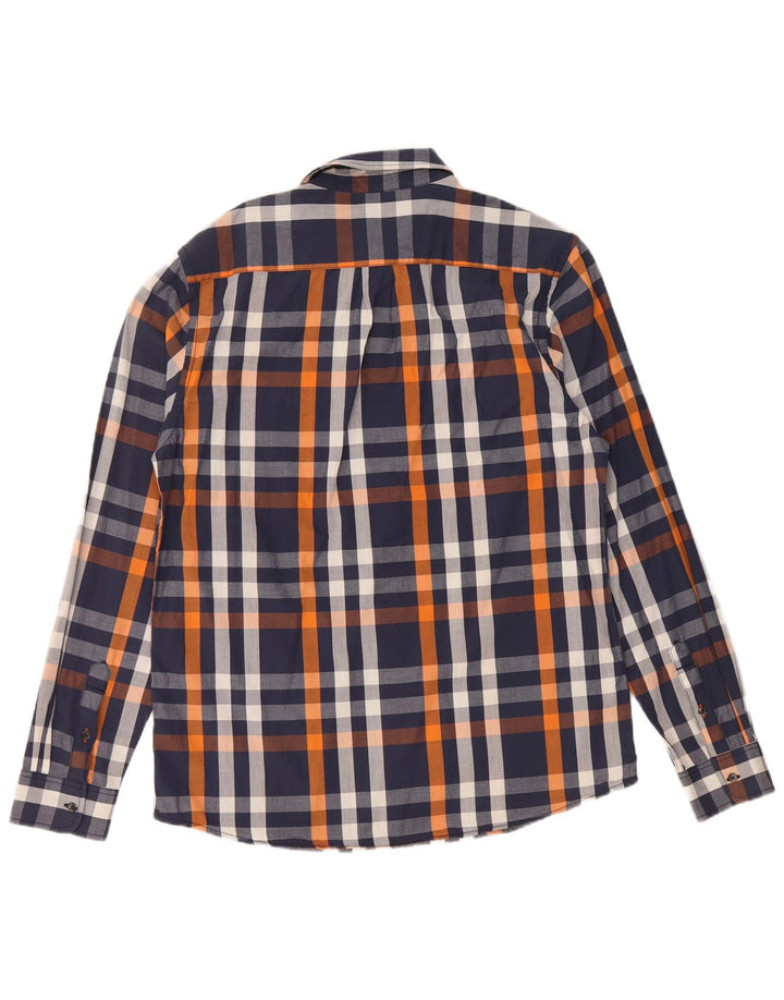 Wrangler Herre Regular Fit skjorte Medium marineblå ternet bomuld