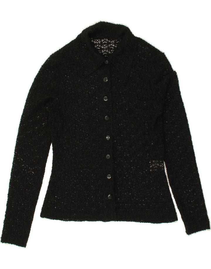 VINTAGE Womens Shirt Blouse UK 10 Small Black Vintage Vintage and Second-Hand Vintage from Messina Hembry 