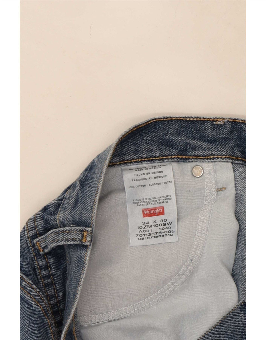 Wrangler Straight Jeans til mænd W34 L27 blå bomuld