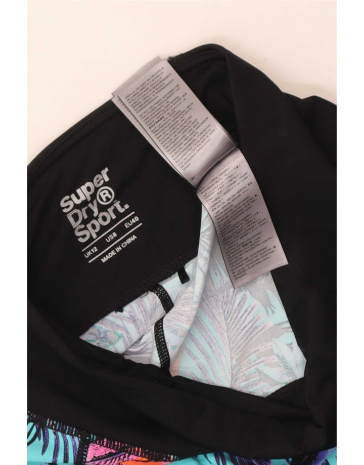 Superdry Womens Graphic Crop Leggings UK 12 Medium Multicolored Floral
