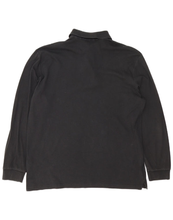 Hugo Boss Langærmet herre poloshirt XL sort bomuld