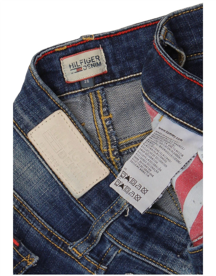 Tommy Hilfiger denimshorts til kvinder W28 Mellemblå bomuld