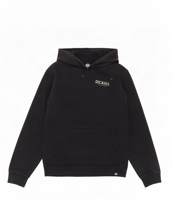 Dickies Mens Graphic Hoodie Jumper Medium Black Cotton